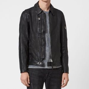 All Saints Kaleb Leather Jacket Medium